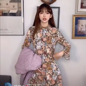 BNWT Zara Printed Dress Multicolored XS